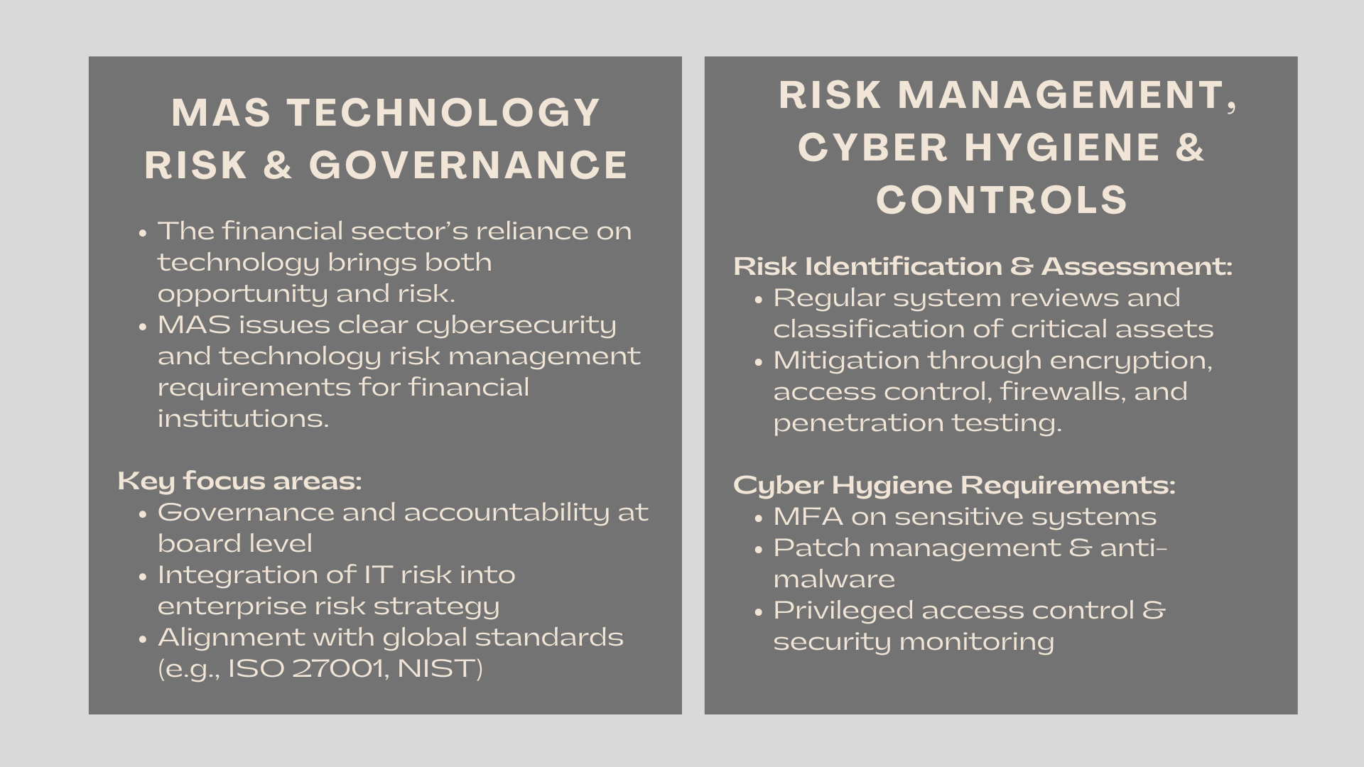 Technology and Cybersecurity Requirements