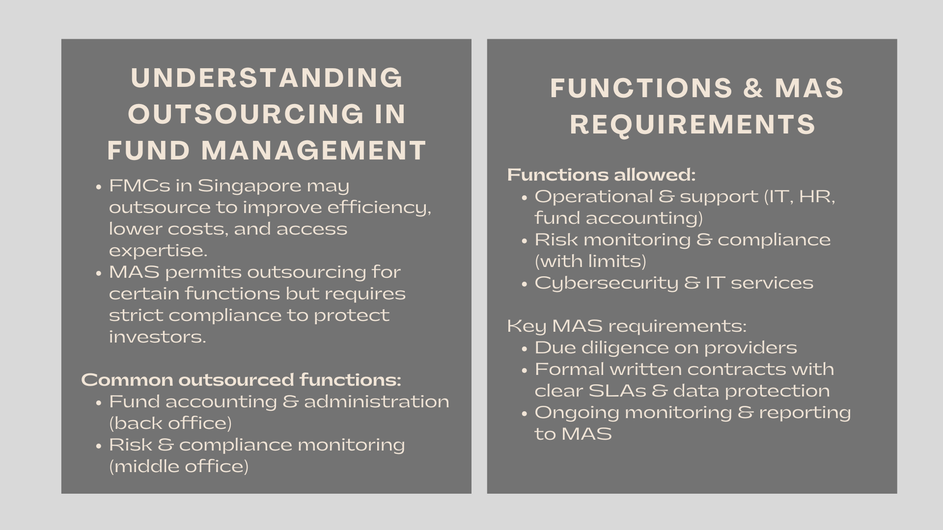 Can a Fund Management Company Outsource