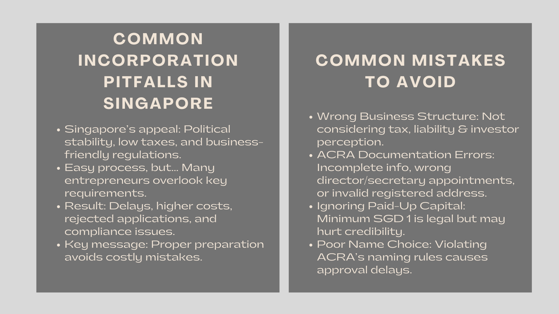 Common Mistakes to Avoid When Incorporating a Business in Singapore