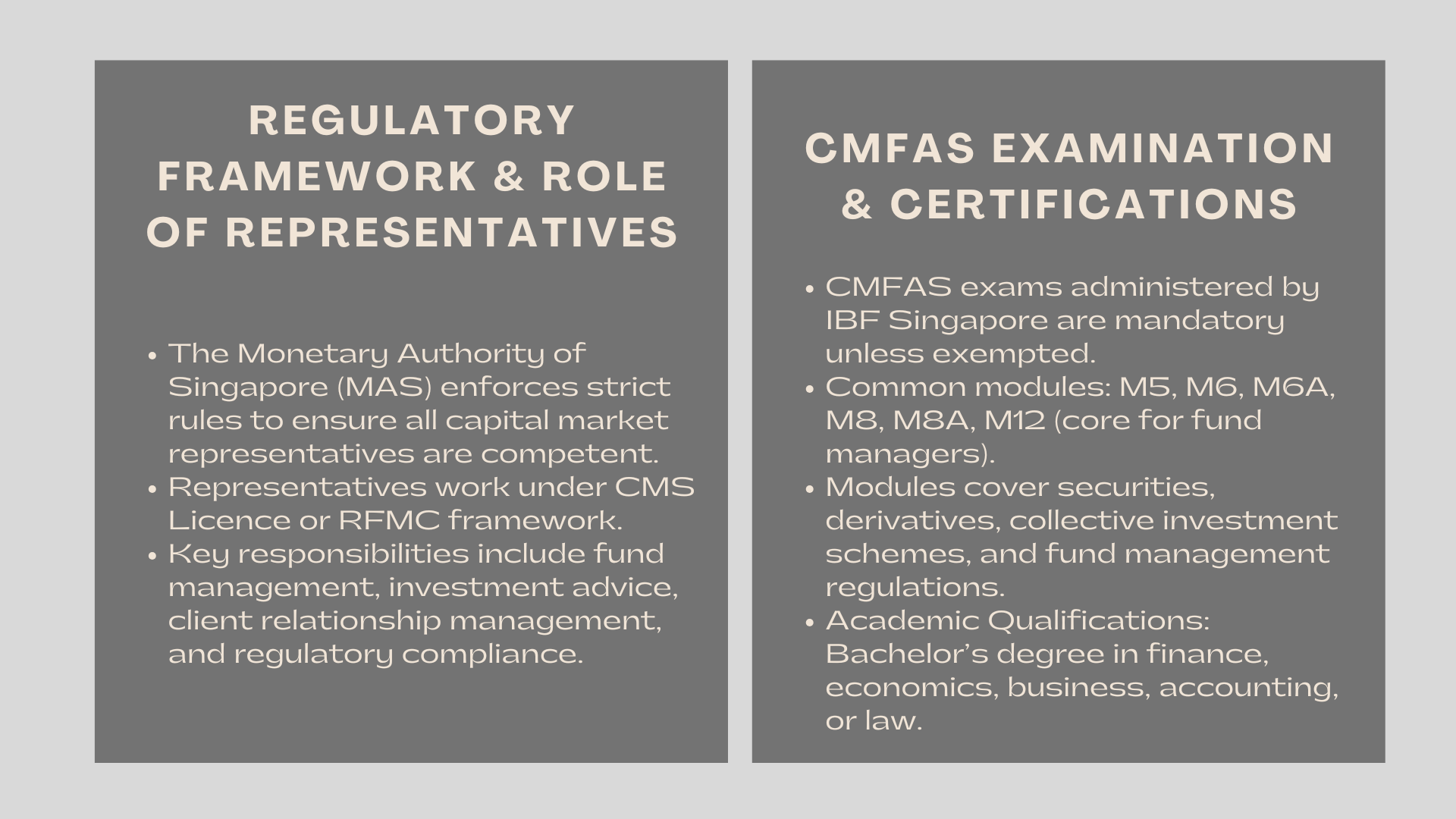 Do Representatives Need to Pass Any Examinations