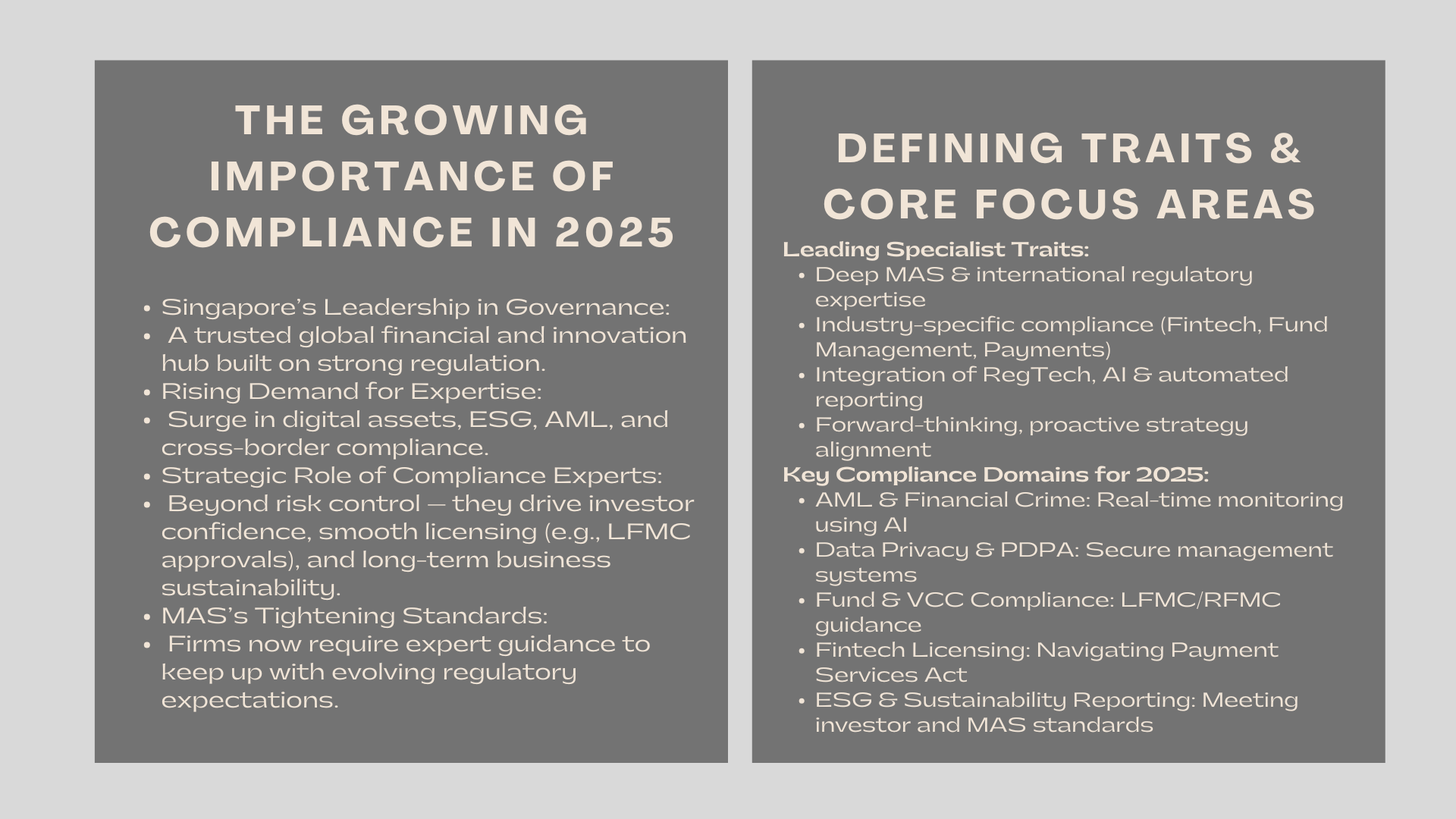 Famous Risk and Compliance Specialists in Singapore