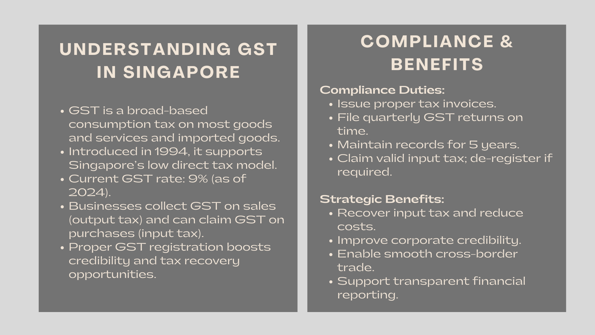 Guide to Singapore’s Goods and Services Tax