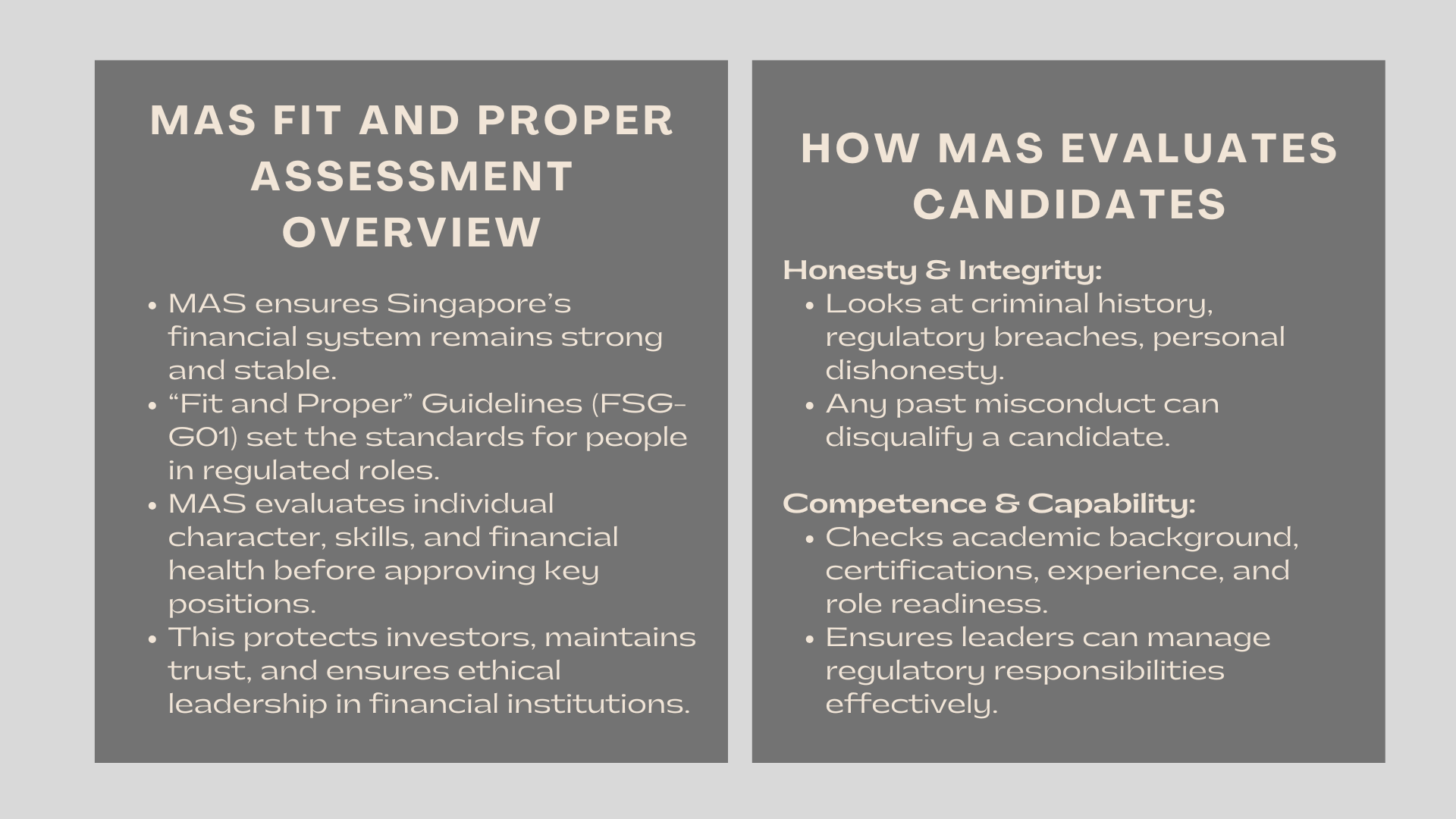 How MAS Assesses Fit and Proper Persons
