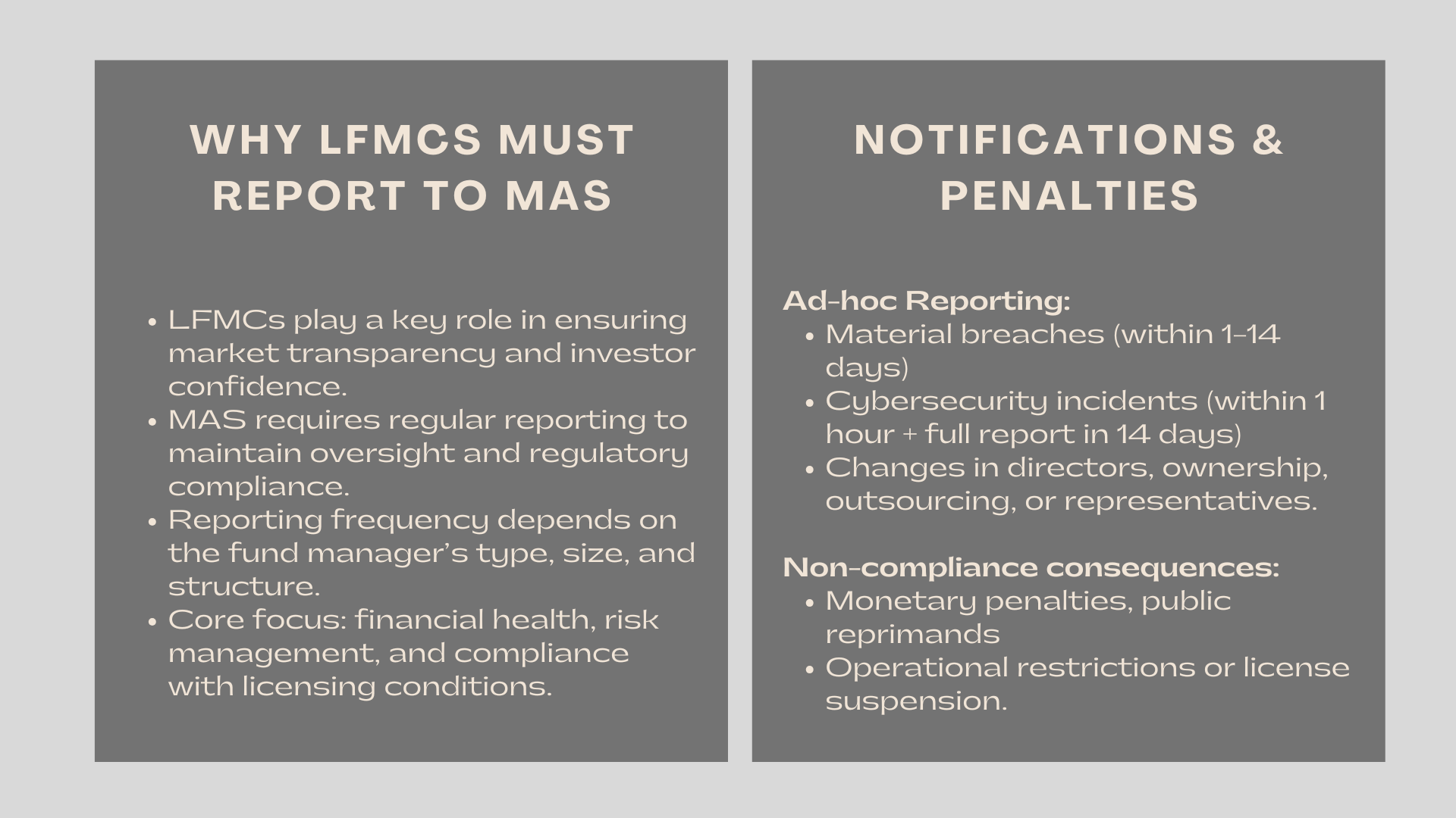 How Often Must a LFMC Report to MAS