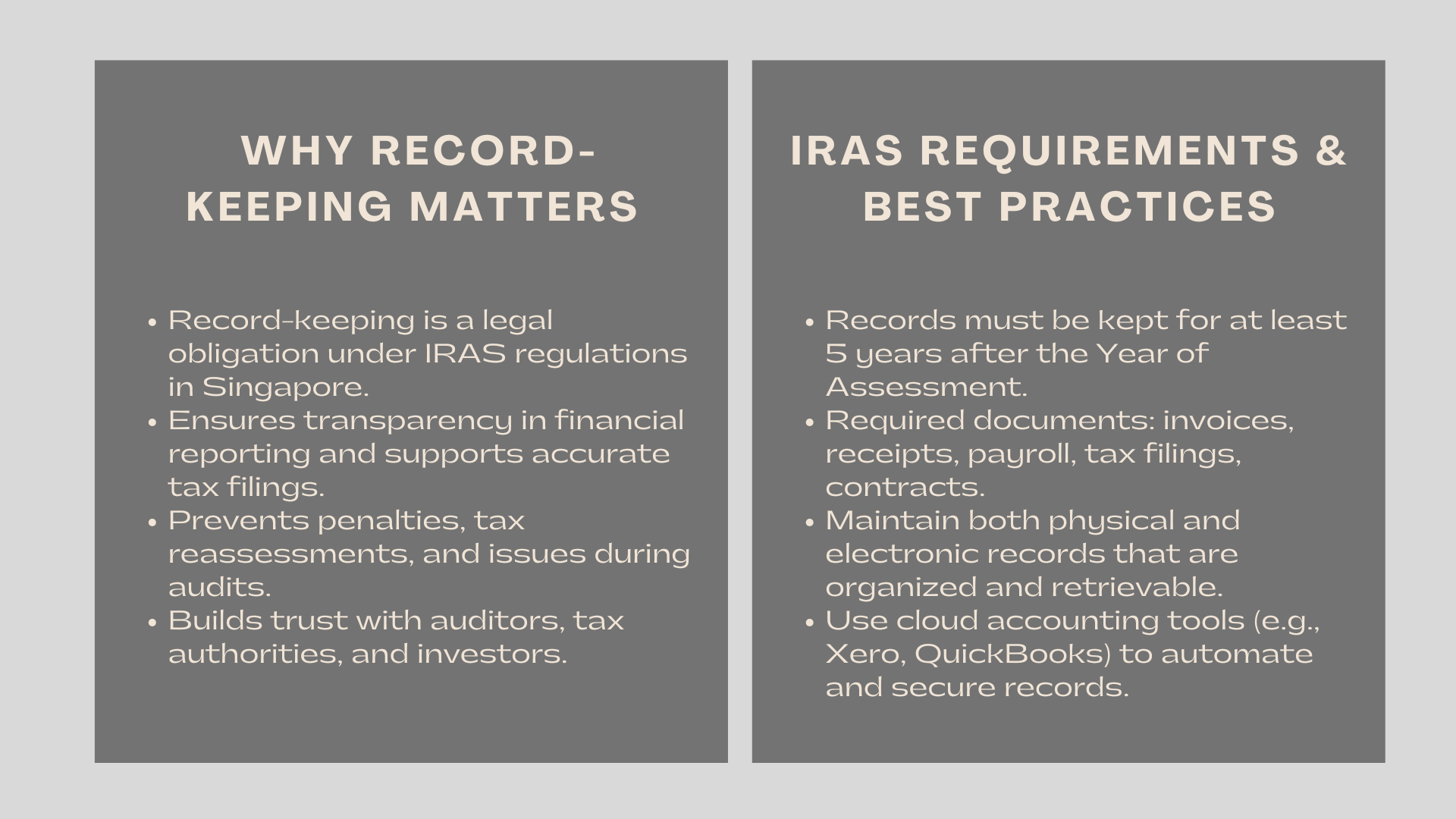 Importance of Proper Record-Keeping for IRAS Compliance
