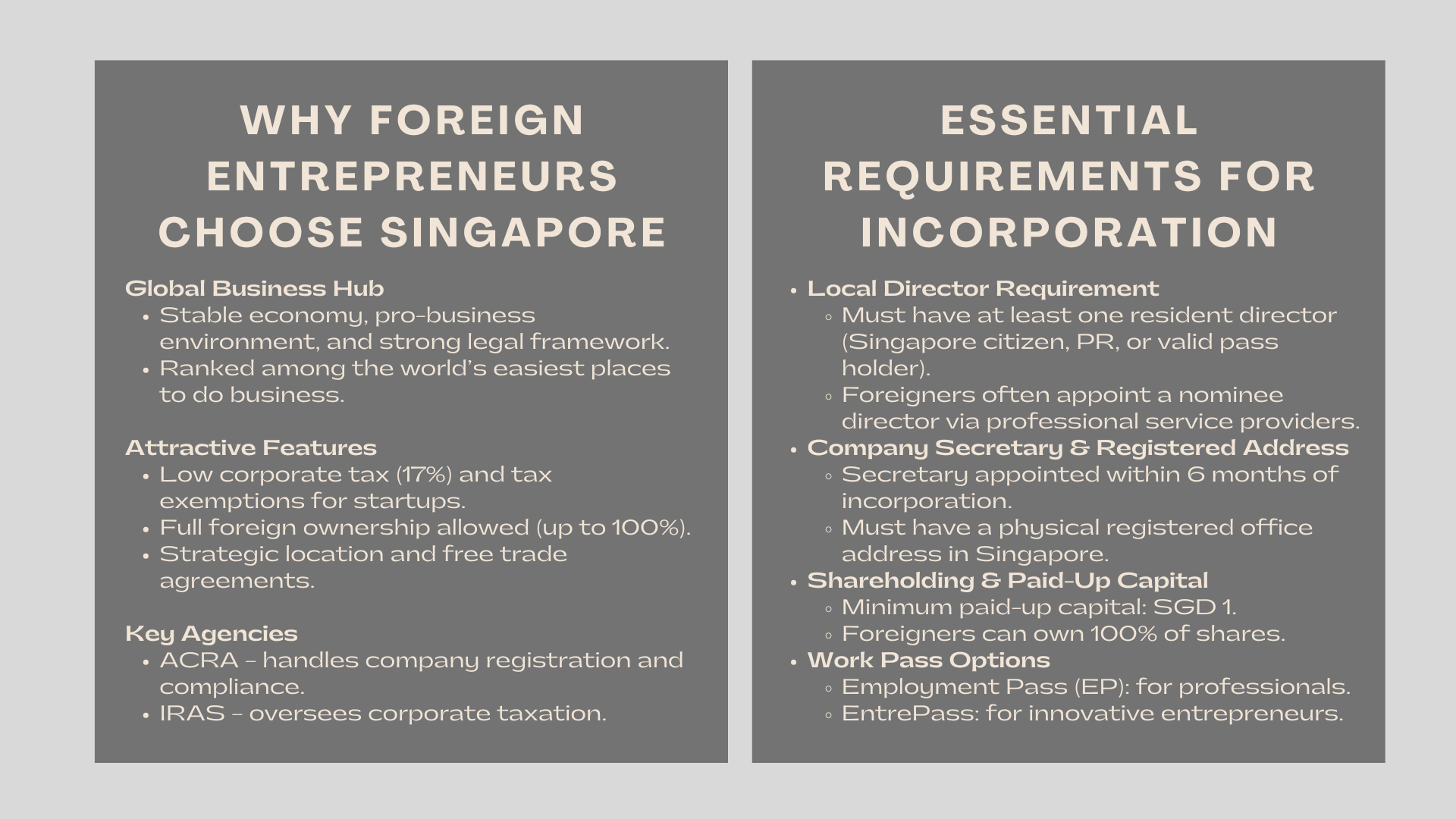 Key Requirements for Foreigners to Register a Company in Singapore