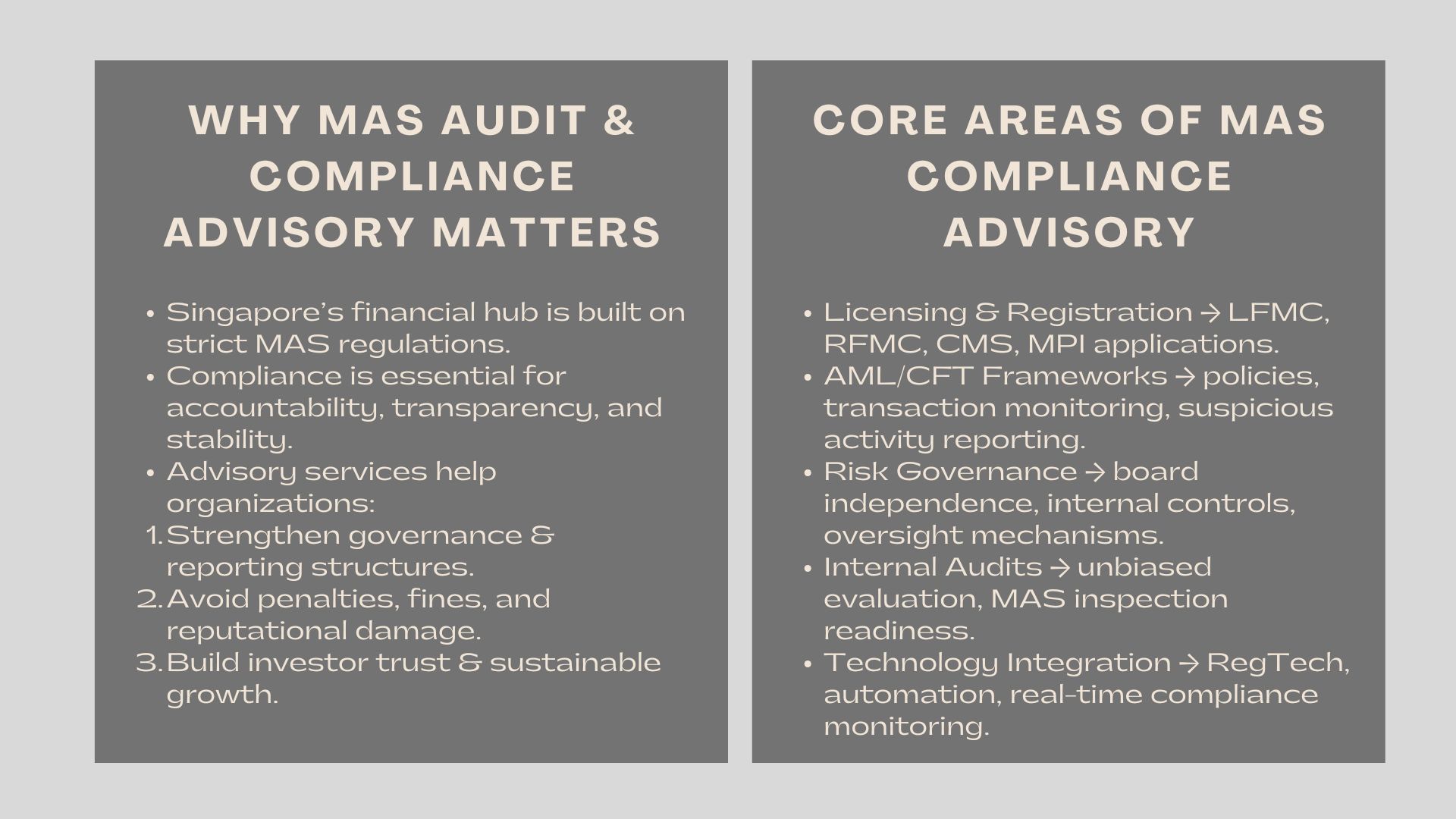 Top Companies in Singapore for MAS Audit and Compliance Advisory
