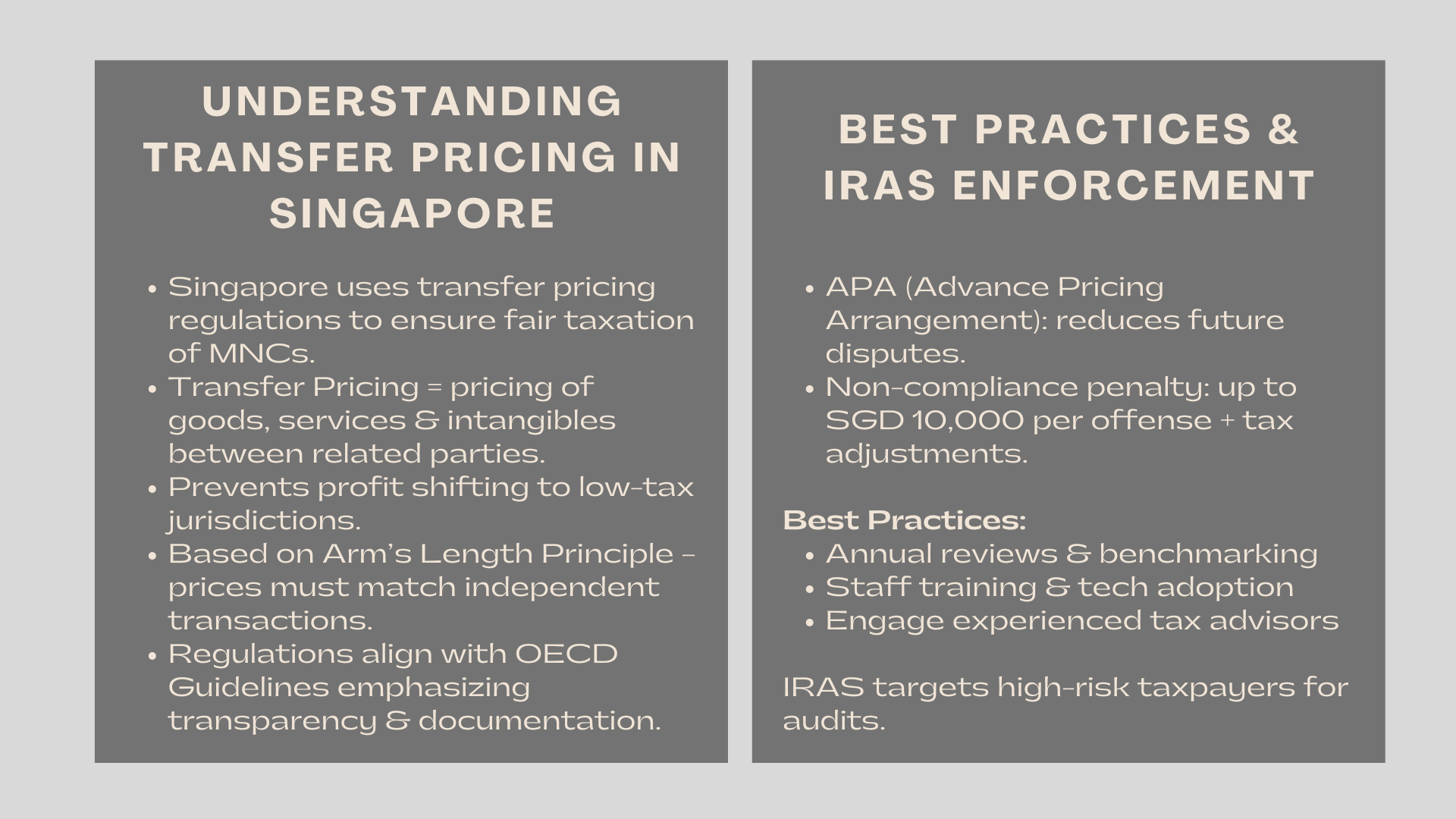 Transfer Pricing Rules in Singapore