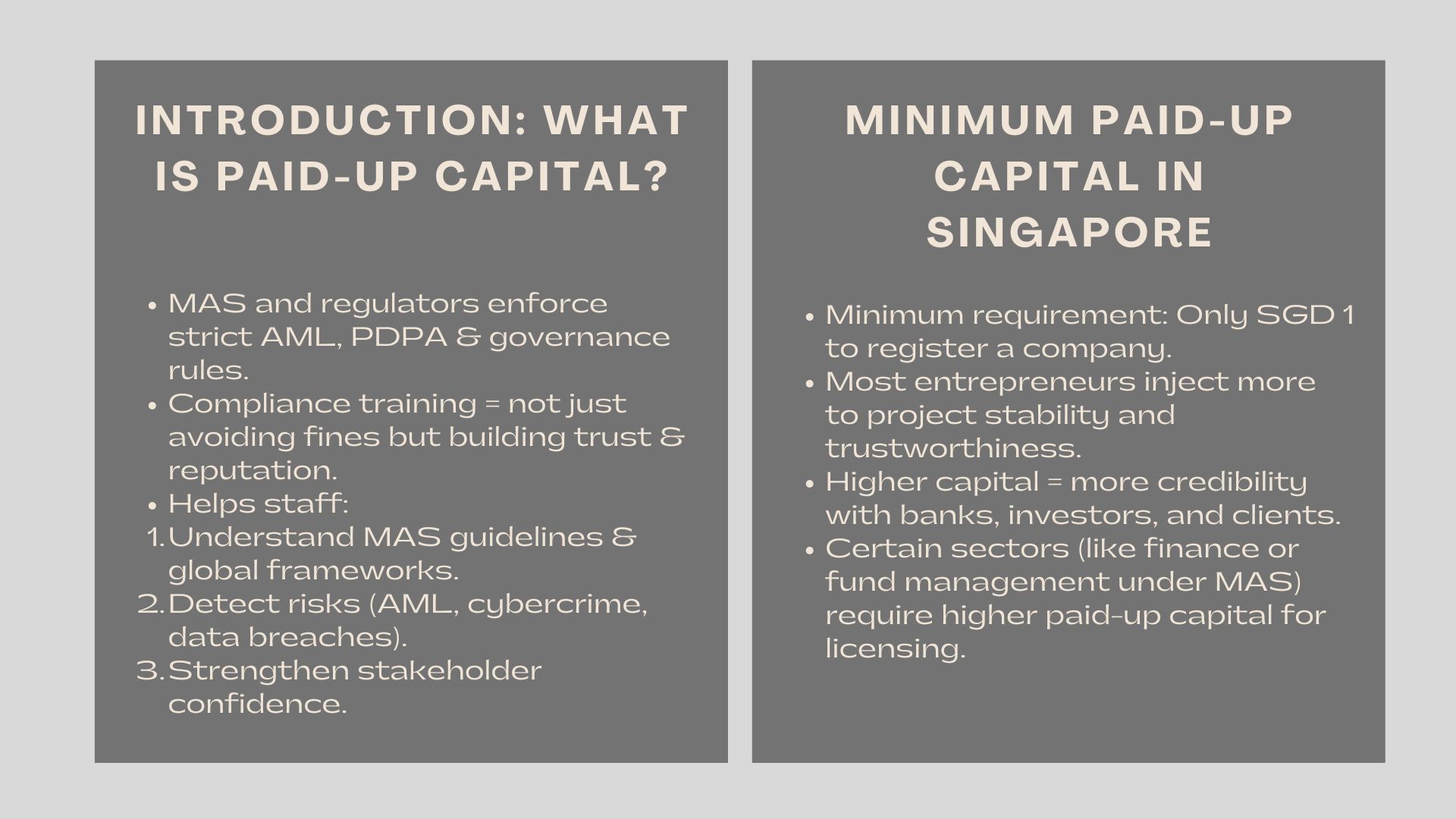 Understanding Paid-Up Capital in Singapore Company Incorporation