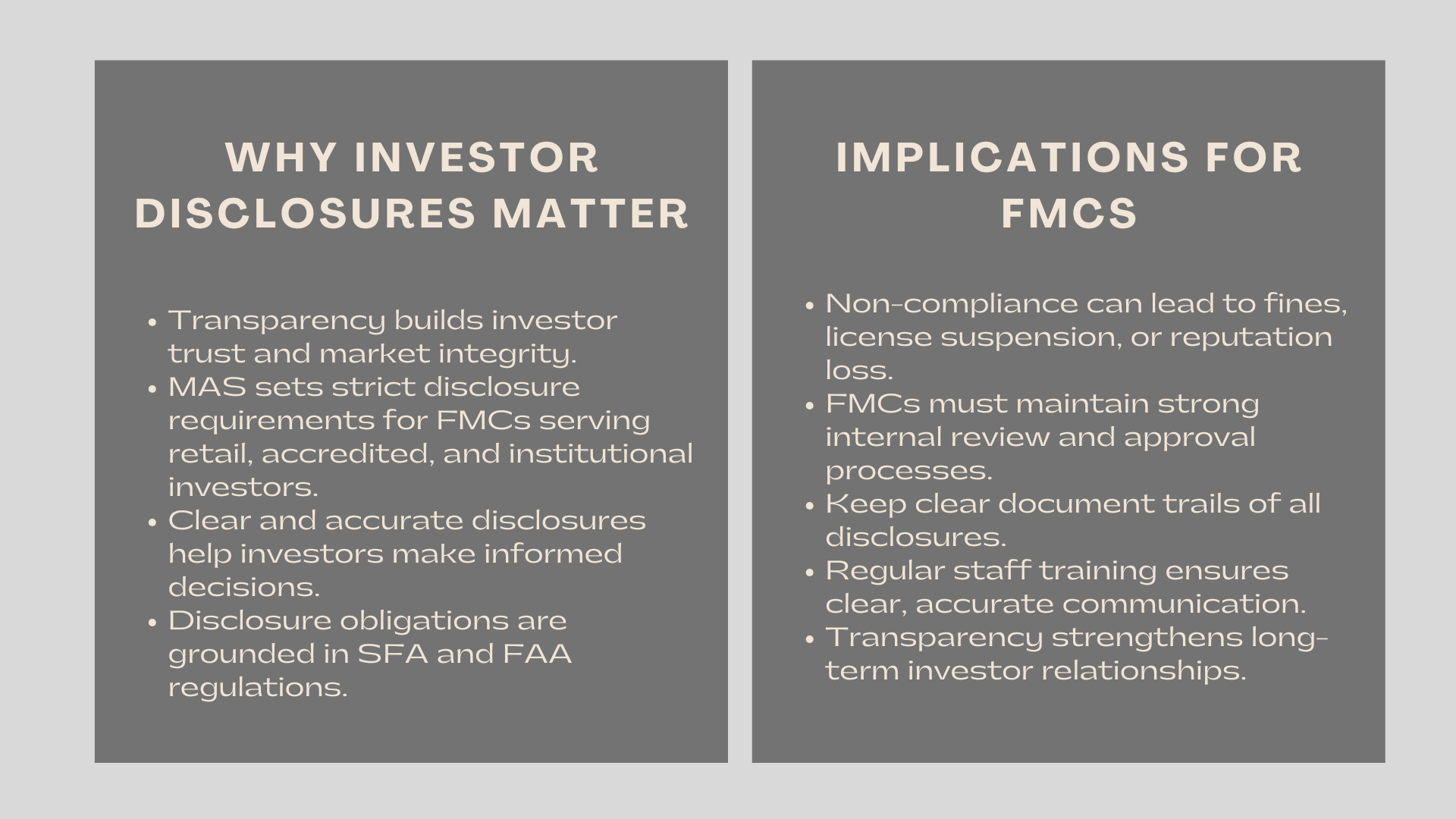What Are the Disclosure Requirements to Investors