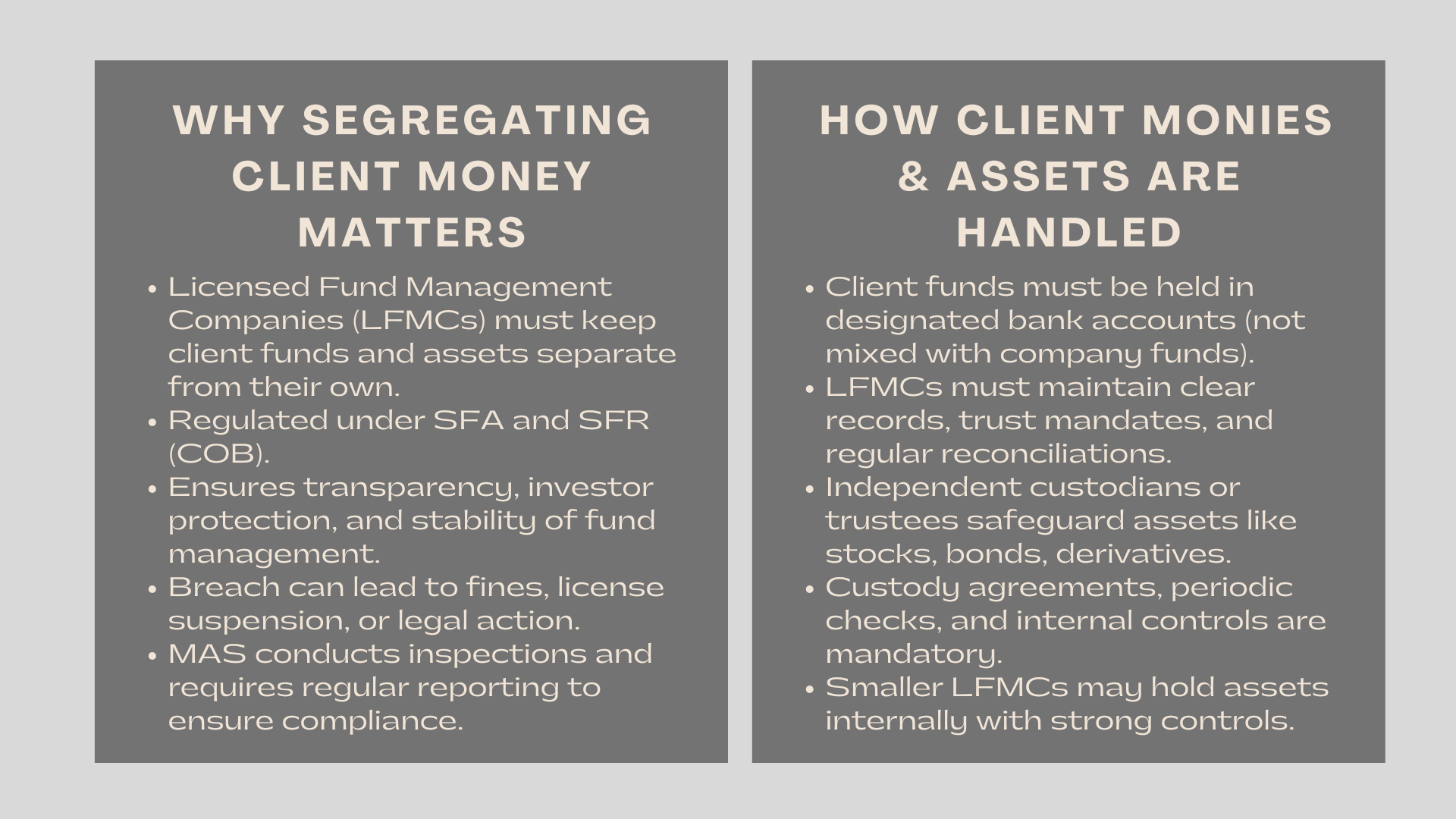 Rules on Segregating Client Money and Assets