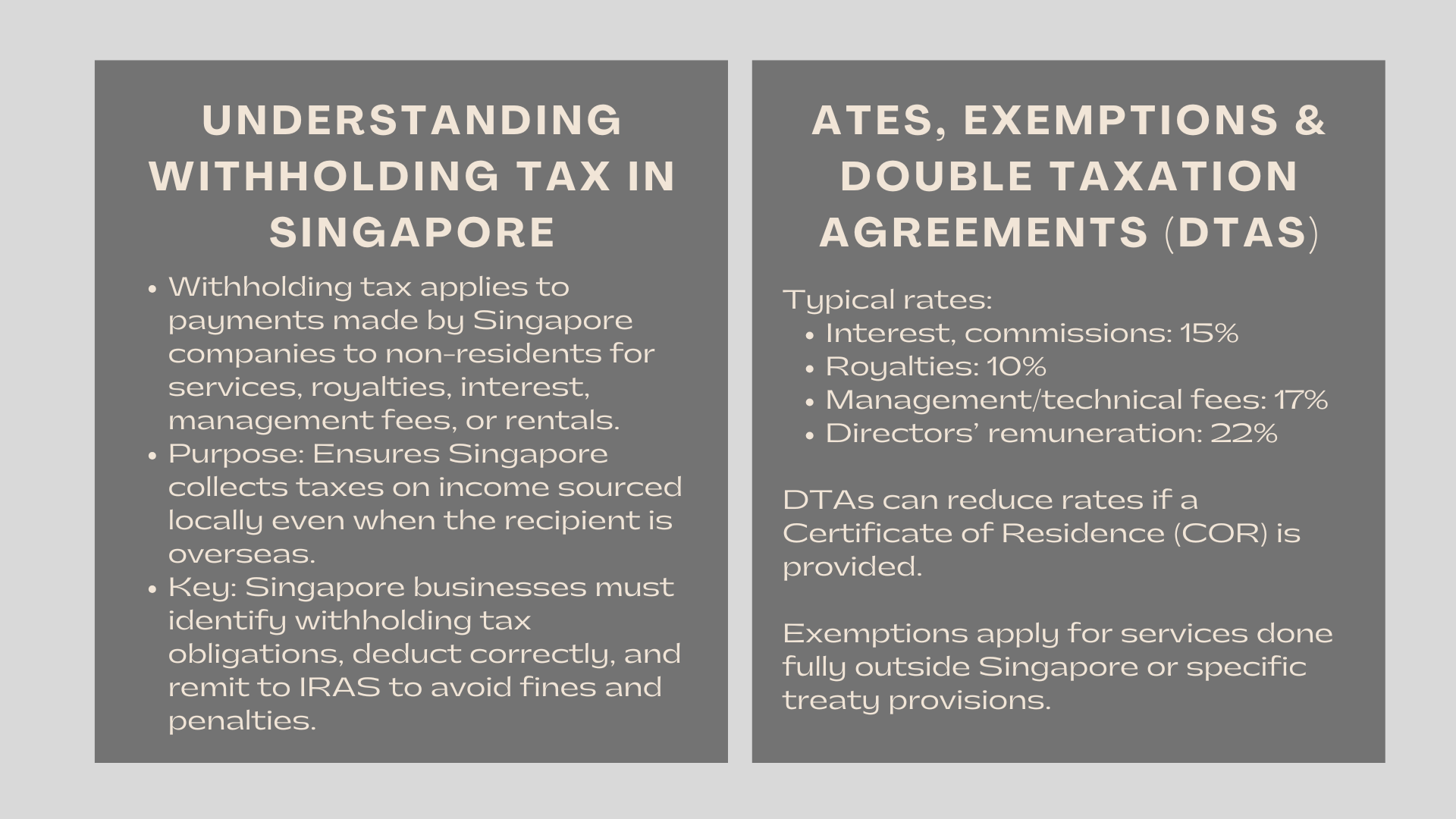 Withholding Tax in Singapore When Does It Apply