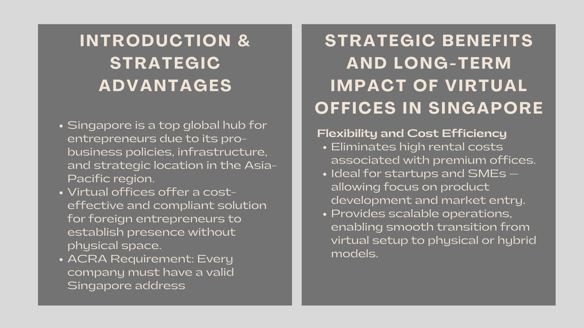 How Virtual Offices Help Foreign Entrepreneurs Enter Singapore