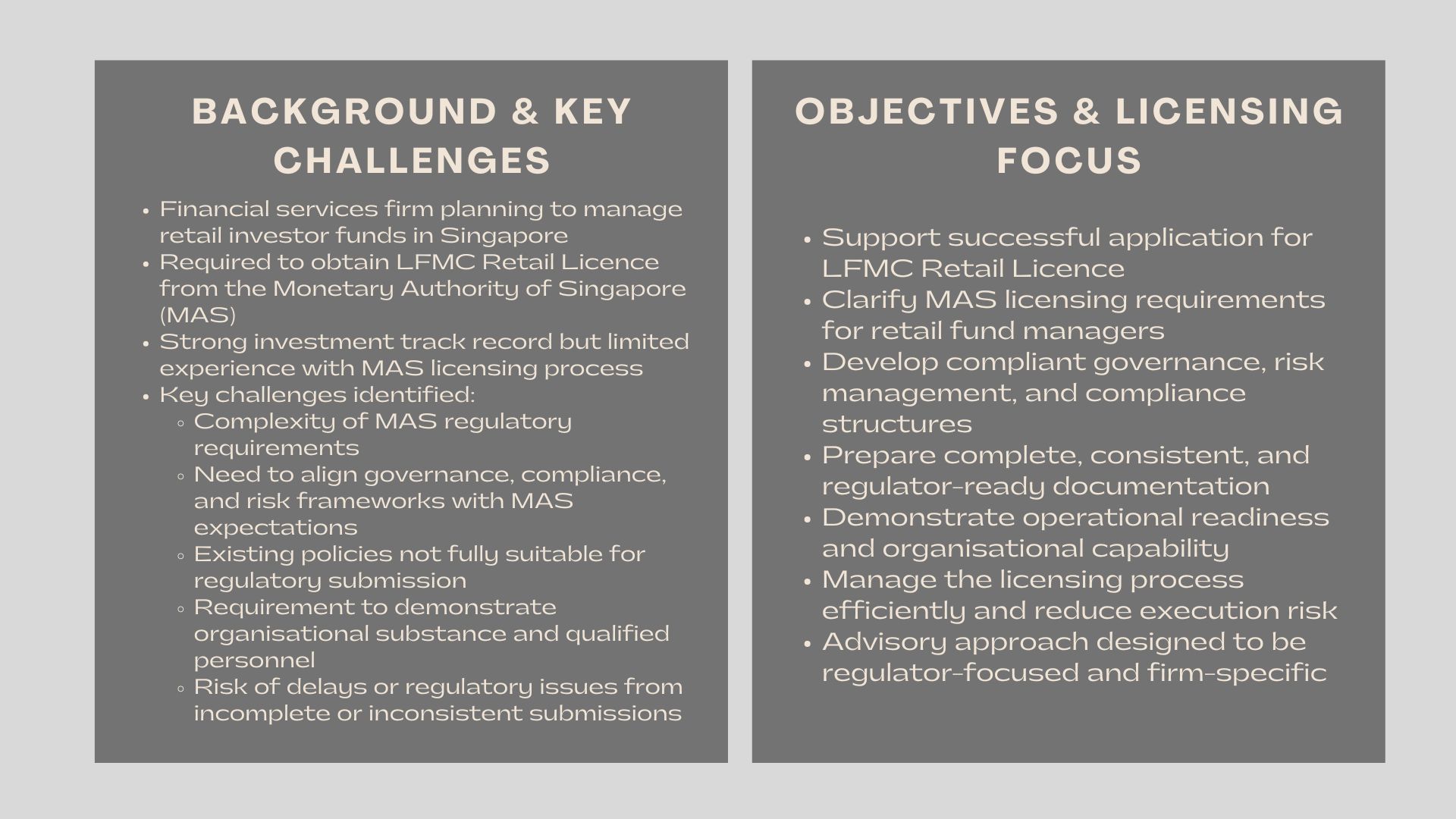 Case Study LFMC Retail Licence