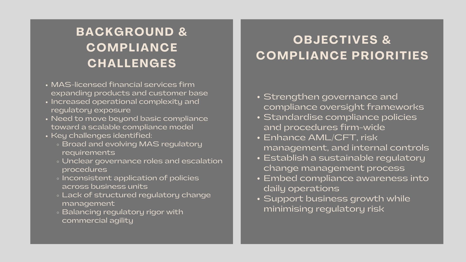 Case Study MAS Compliance Services