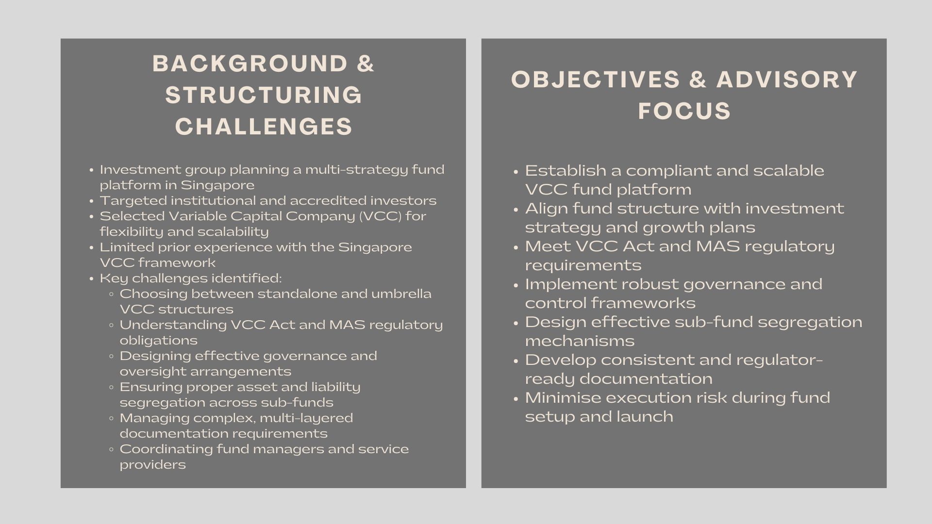 Case Study VCC Advisory Services